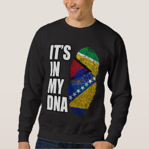 Bosnian And Guyanese Mix DNA Flag Heritage Sweatshirt