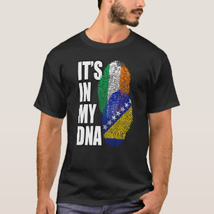 Bosnian And Irish Mix DNA Flag Heritage T-Shirt