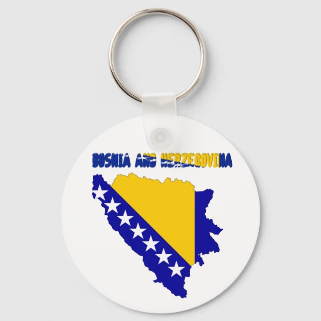 Bosnian country flag keychain (Front)