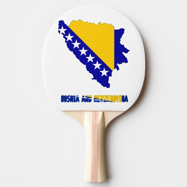 Bosnian country flag Ping-Pong paddle (Front)