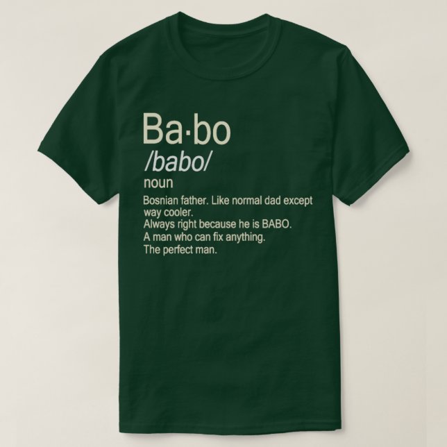 Bosnian Father  T-Shirt (Design Front)