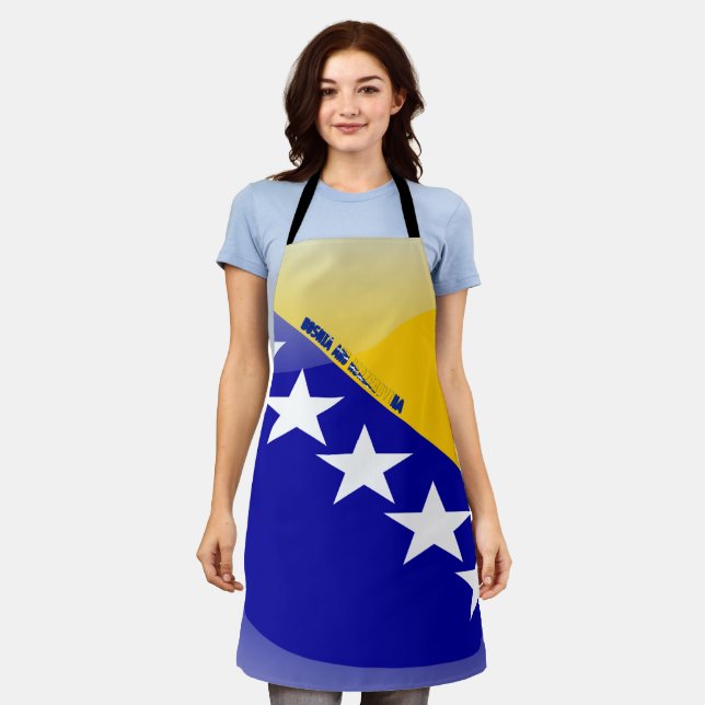 Bosnian flag apron (Worn)