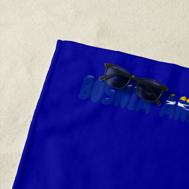 Bosnian flag beach towel (In Situ)