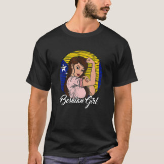 Bosnian Flag Bosnia and Herzegovina Bosnian Girl T-Shirt