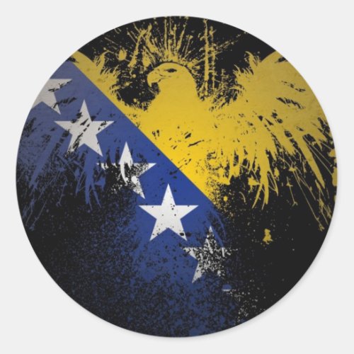 Bosnian Flag Classic Round Sticker