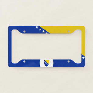 Bosnian flag-coat of arms license plate frame