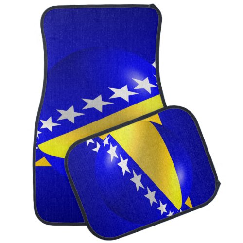 Bosnian Flag Design Car Mat