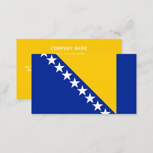 Bosnian Flag Flag of Bosnia and Herzegovina Business Card