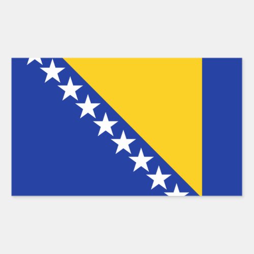 Bosnian Flag Flag of Bosnia and Herzegovina Rectangular Sticker