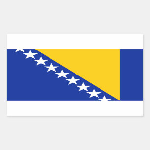 Bosnian Flag, Flag of Bosnia and Herzegovina Rectangular Sticker