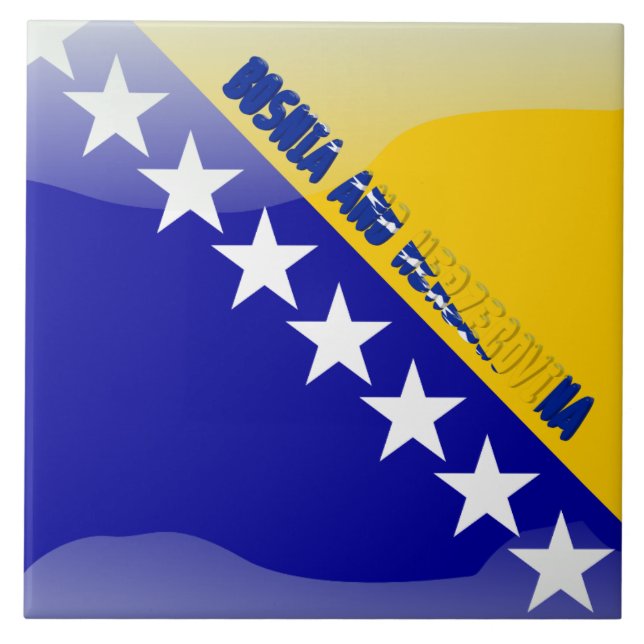 Bosnian flag tile (Front)