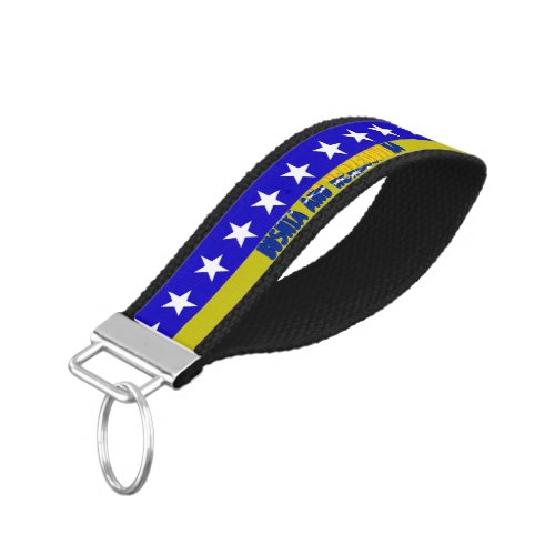 Bosnian flag wrist keychain