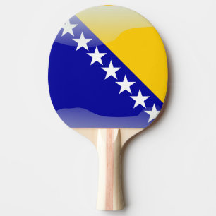 Bosnian glossy flag ping pong paddle