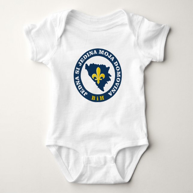 Bosnian lily baby bodysuit (Front)