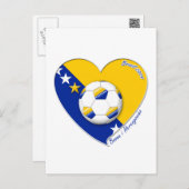 Bosnian Soccer National Team. Fútbol "BOSNA" 2014 Postcard (Front/Back)