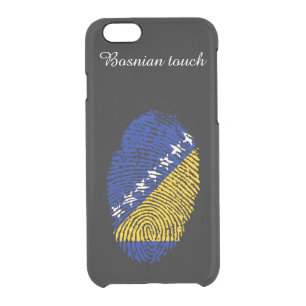 Bosnian touch fingerprint flag clear iPhone 6/6S case