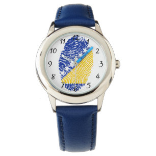Bosnian touch fingerprint flag watch