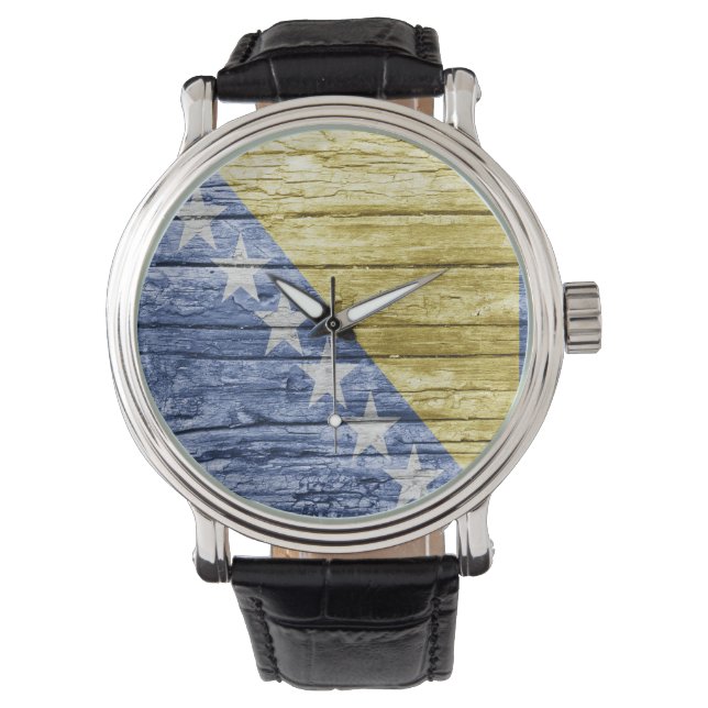 Bosnian wooden flag watch (Front)