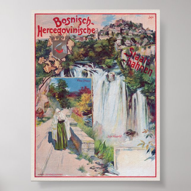 Bosnisch-Hercegovinische Staatsbahnen Poster 1901 (Front)