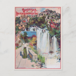 Bosnisch-Hercegovinische Staatsbahnen Poster 1901 Postcard