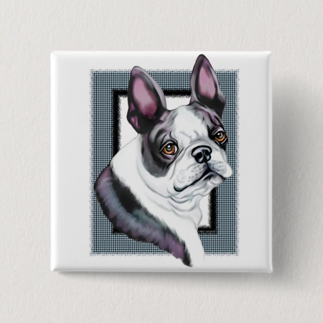 Boson Terrier Boston Style Button (Front)