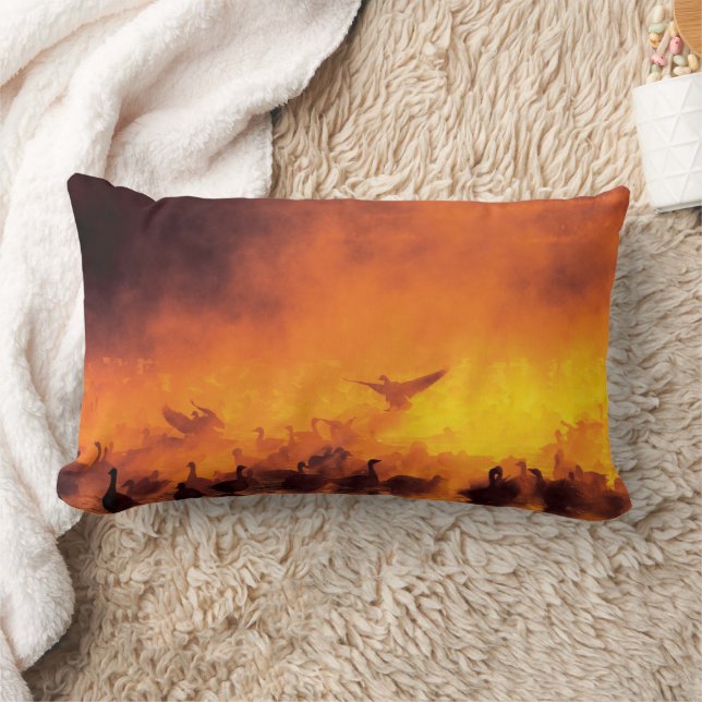 Bosque del Apache National Wildlife Refuge, NM Lumbar Pillow (Blanket)
