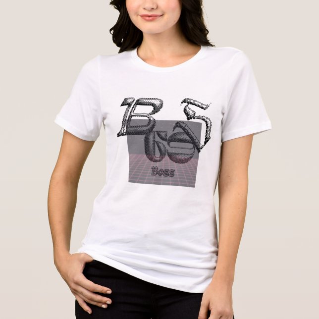 🔥 BOSS 3D Graphic Bold & Stylish women's Tri-Blend Shirt (Front)