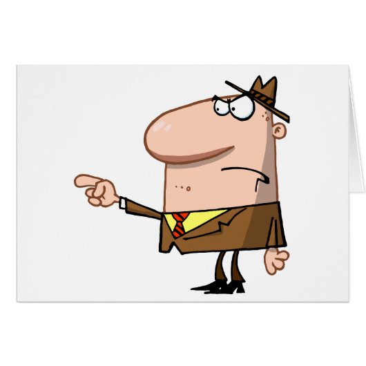Boss Angry Finger Pointing Cards (Front Horizontal)
