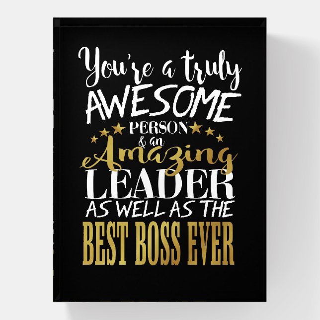 BOSS appreciaction-THANK YOU BOSS "awesome boss Paperweight (Vertical)