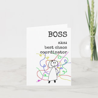 Boss Appreciation, Best Chaos Coordinator Car Card