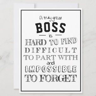 Boss Appreciation Chef Thank you Gift for him Card