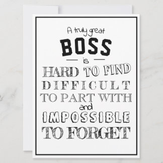 Boss Appreciation Chef Thank you Gift for him Card