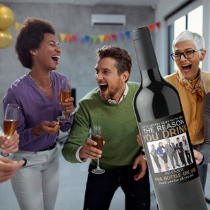 Boss Appreciation Photo REASONS YOU DRINK Wine Label