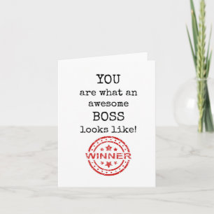 Boss Appreciation, Thank You Boss Card
