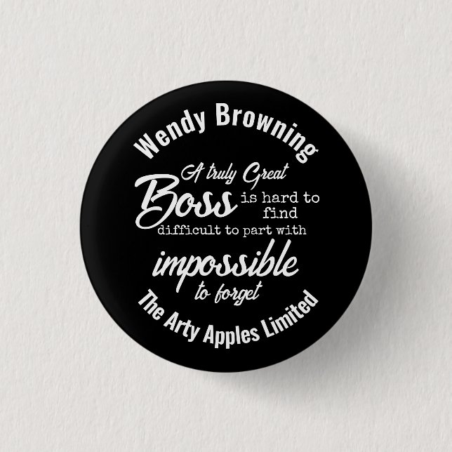 Boss appreciation week  button (Front)
