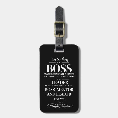 Boss appreciation week card  luggage tag