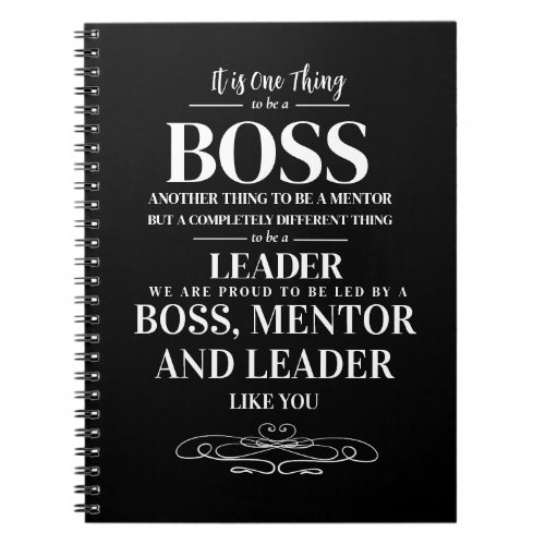 Boss appreciation week card notebook