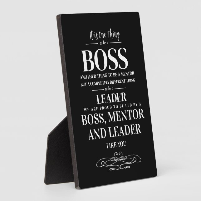 Boss appreciation week card plaque (Side)