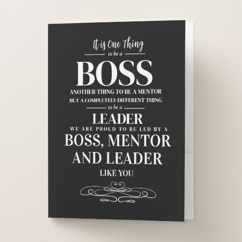 Boss appreciation week card  pocket folder