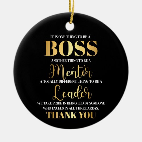 Boss appreciation week  ceramic ornament