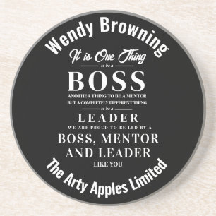 Boss appreciation week coaster