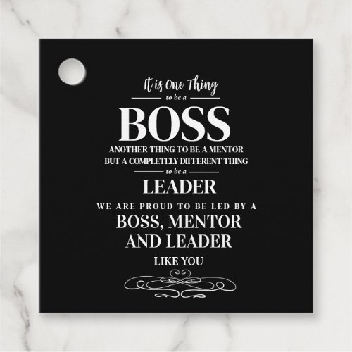 Boss appreciation week Mentor leader Favor Tags