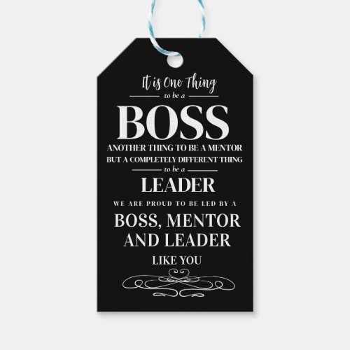 Boss appreciation week Mentor leader Gift Tags