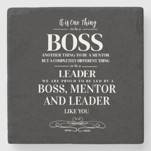 Boss appreciation week Mentor leader  Stone Coaster