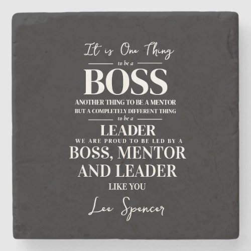 Boss appreciation week Mentor leader  Stone Coaster