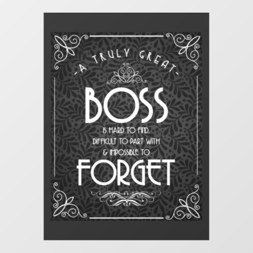 Boss appreciation week shop sign