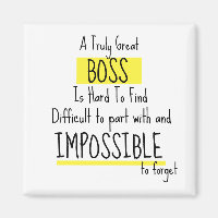 Boss Appreciation Week Thank You Gift Magnet