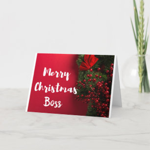 "BOSS" AT CHRISTMAS HOLIDAY CARD