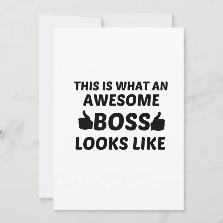 BOSS AWESOME THANK YOU CARD | Zazzle