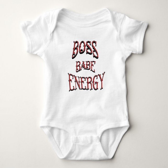 Boss Babe Energy Baby Bodysuit (Front)